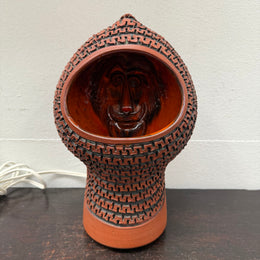 Rare Poole Pottery Hand Made "Atlantis" Helmut Lamp by Guy Sydenham