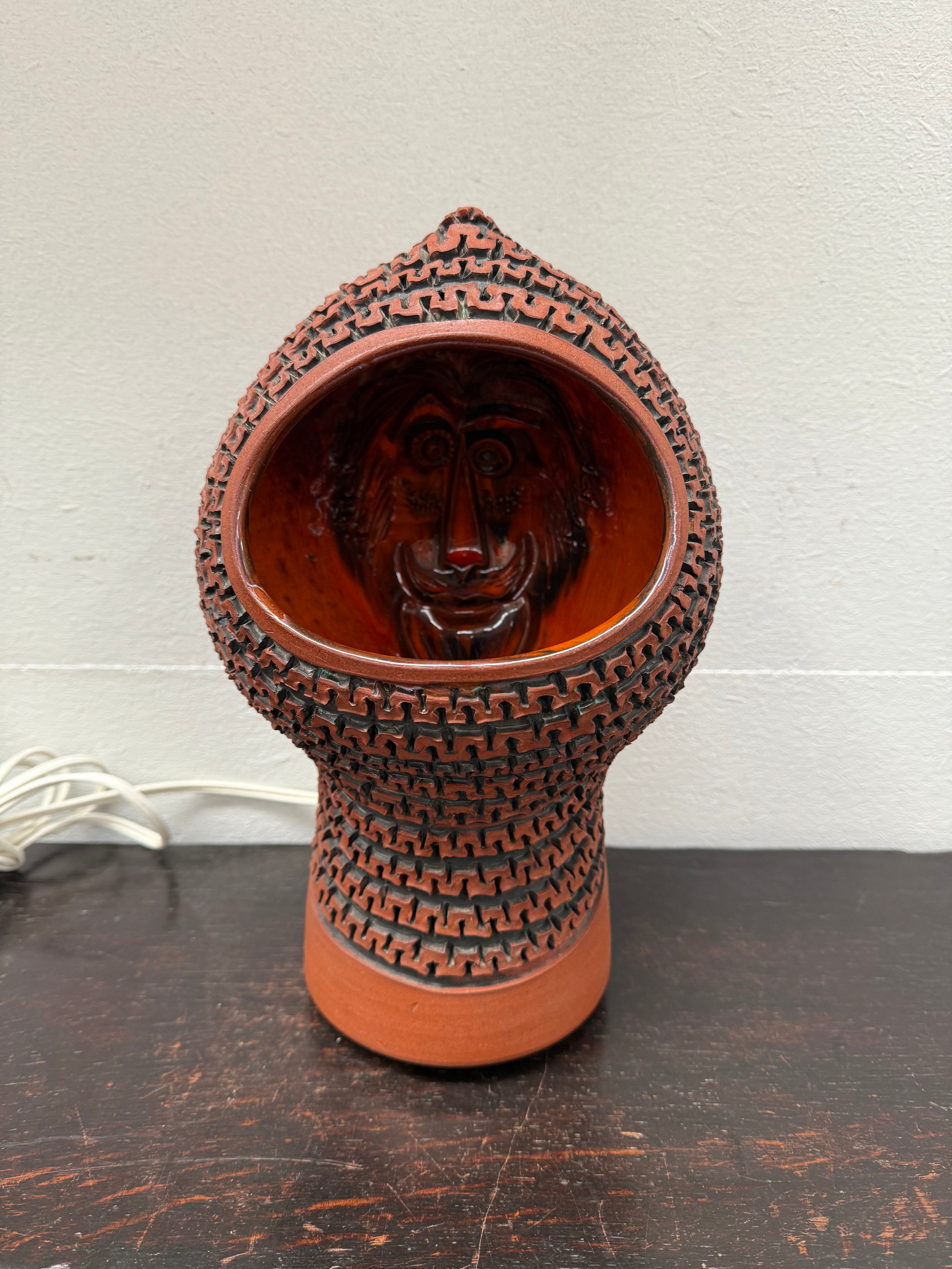 Rare Poole Pottery Hand Made "Atlantis" Helmut Lamp by Guy Sydenham | Antique & Vintage | Moonee Ponds Antiques | Australia Wide Delivery