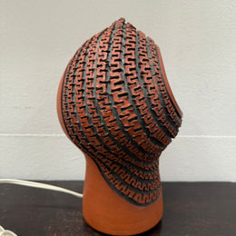 Rare Poole Pottery Hand Made "Atlantis" Helmut Lamp by Guy Sydenham
