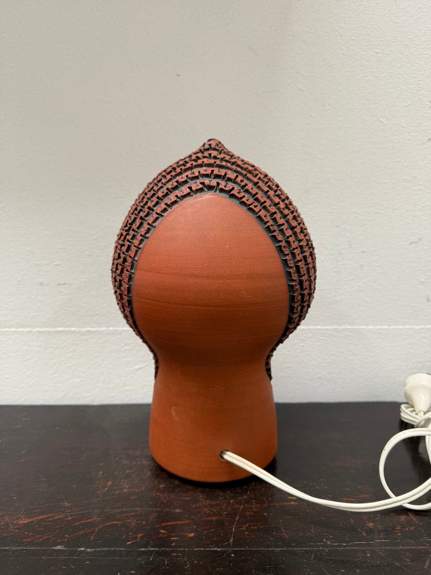 Rare Poole Pottery Hand Made "Atlantis" Helmut Lamp by Guy Sydenham