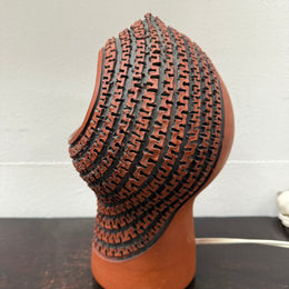 Rare Poole Pottery Hand Made "Atlantis" Helmut Lamp by Guy Sydenham