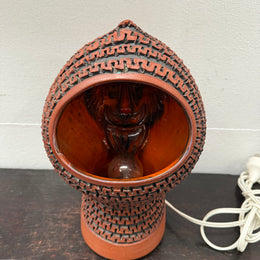 Rare Poole Pottery Hand Made "Atlantis" Helmut Lamp by Guy Sydenham
