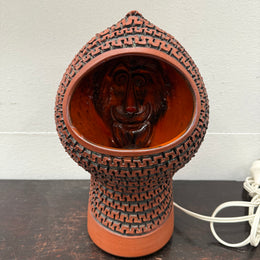 Rare Poole Pottery Hand Made "Atlantis" Helmut Lamp by Guy Sydenham