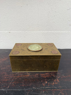 Antique Chinese Engraved Brass Trinket Box | Antique & Vintage | Moonee Ponds Antiques | Australia Wide Delivery