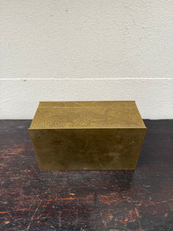 Antique Chinese Engraved Brass Trinket Box | Antique & Vintage | Moonee Ponds Antiques | Australia Wide Delivery
