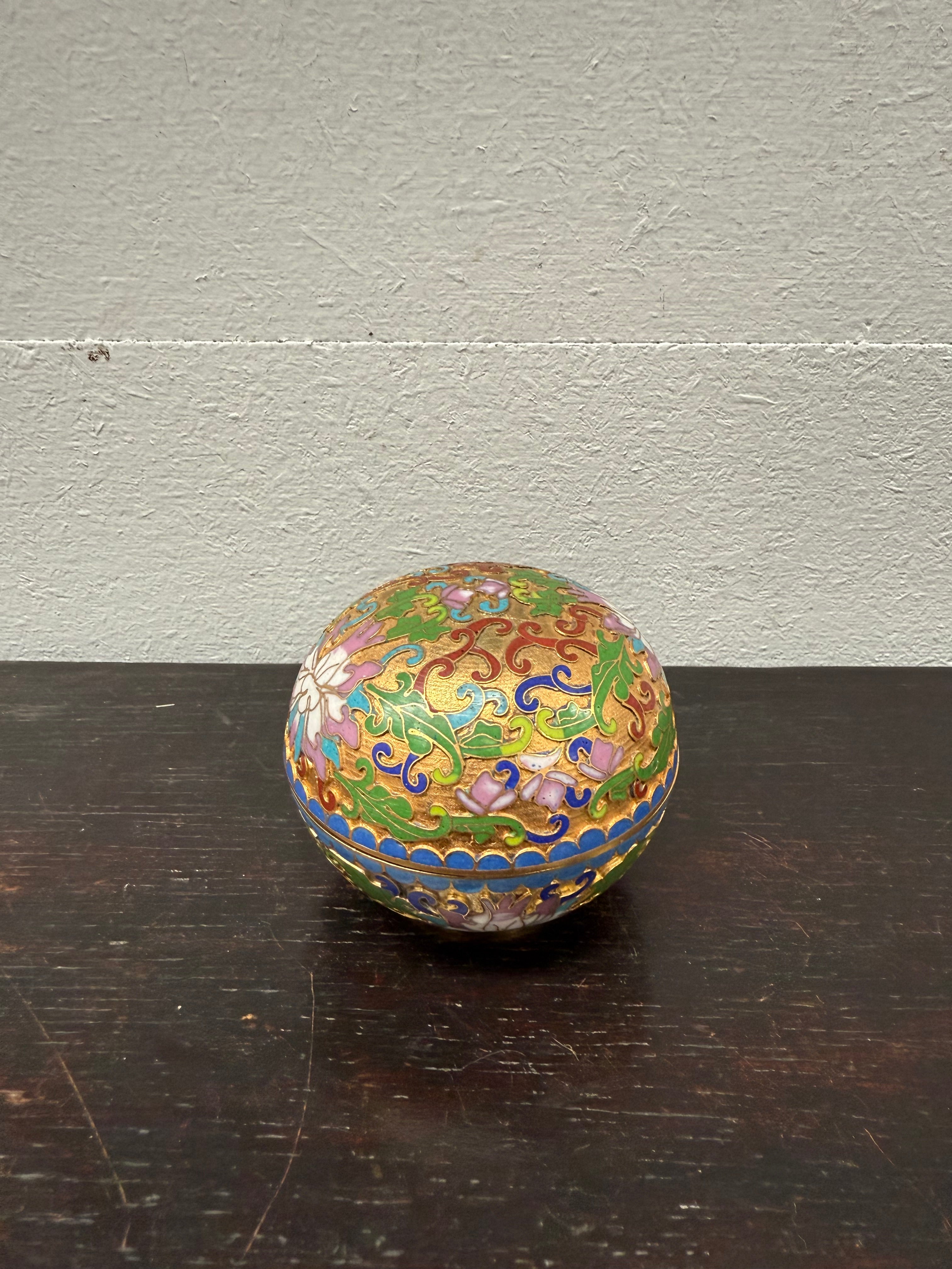 Pretty Vintage Chinese Cloisonne Trinket Box | Antique & Vintage | Moonee Ponds Antiques | Australia Wide Delivery