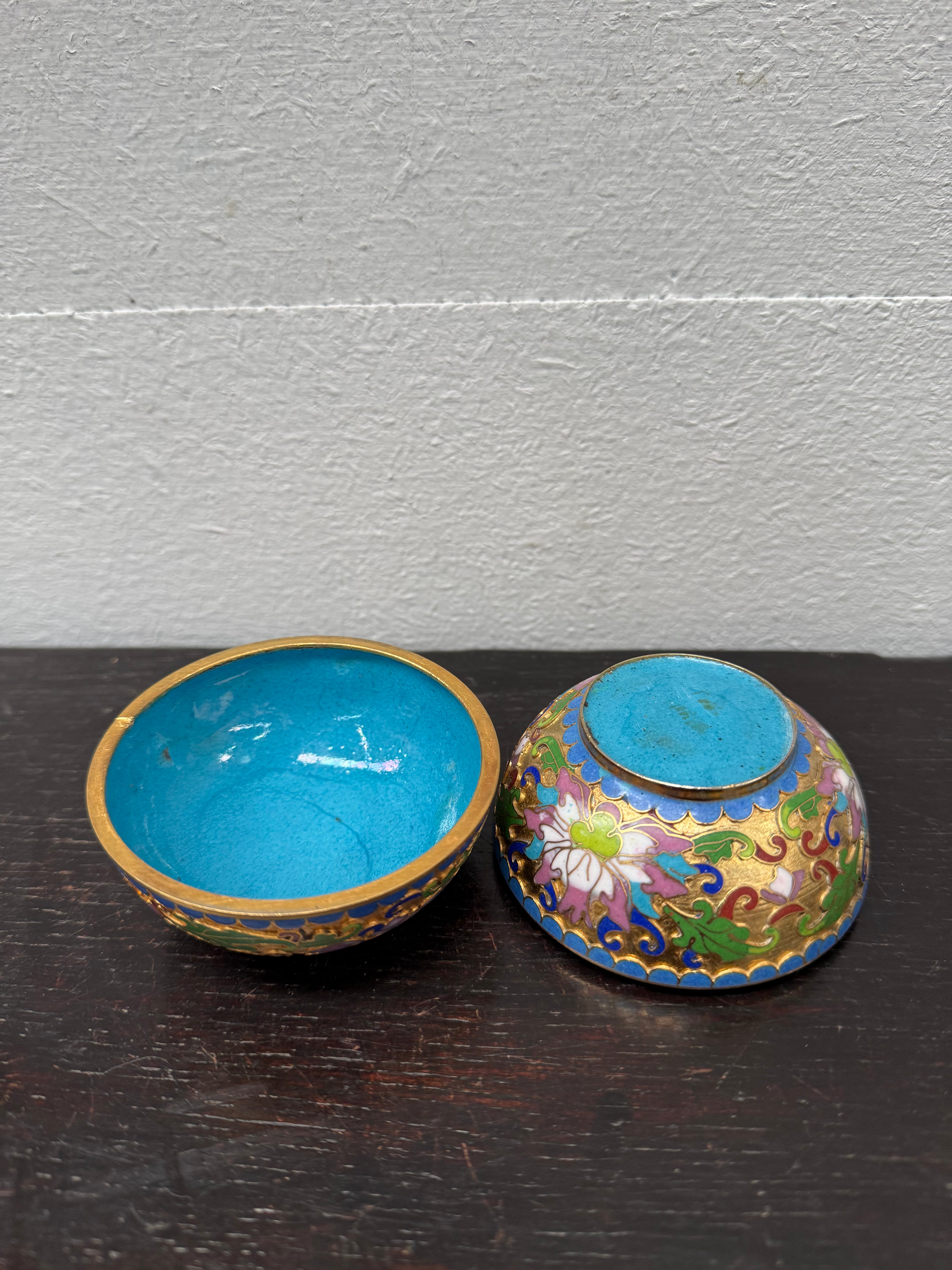 Pretty Vintage Chinese Cloisonne Trinket Box | Antique & Vintage | Moonee Ponds Antiques | Australia Wide Delivery