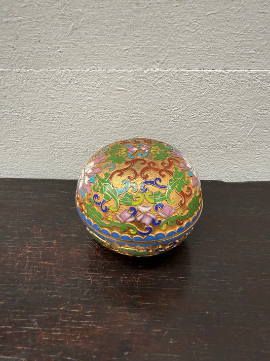 Pretty Vintage Chinese Cloisonne Trinket Box