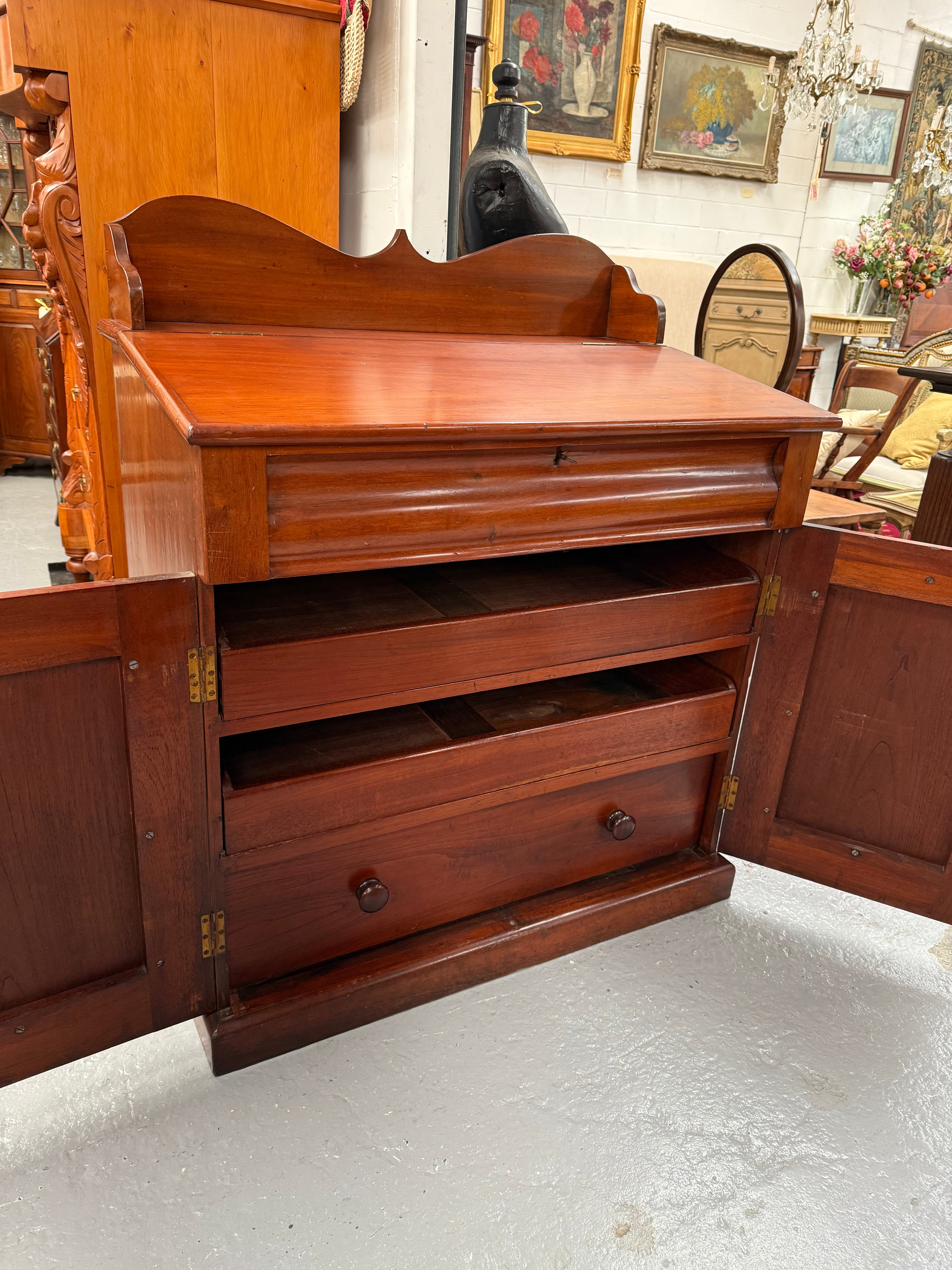 Australian Colonial Cedar Post Masters Desk | Antique & Vintage | Moonee Ponds Antiques | Australia Wide Delivery