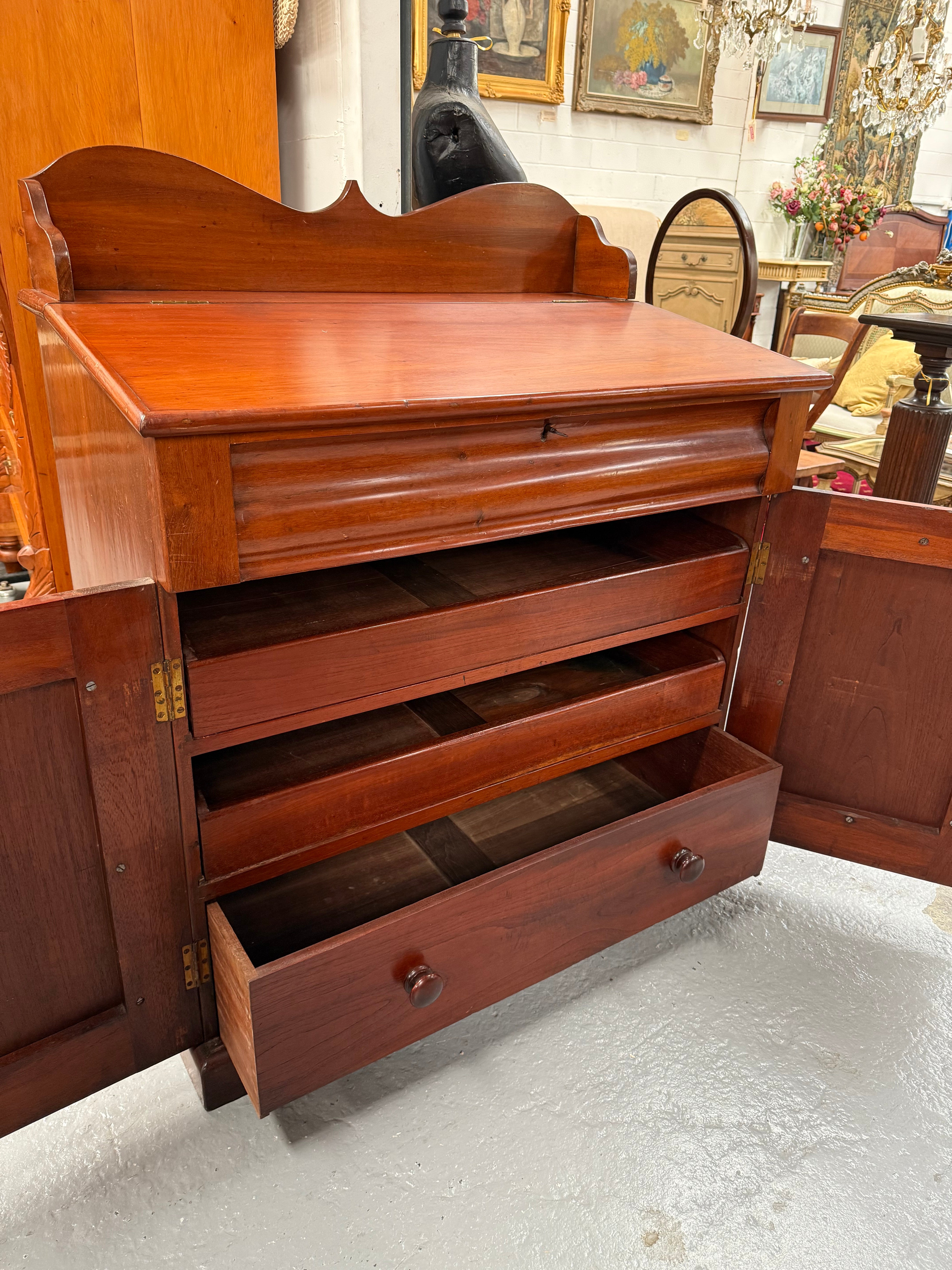Australian Colonial Cedar Post Masters Desk | Antique & Vintage | Moonee Ponds Antiques | Australia Wide Delivery
