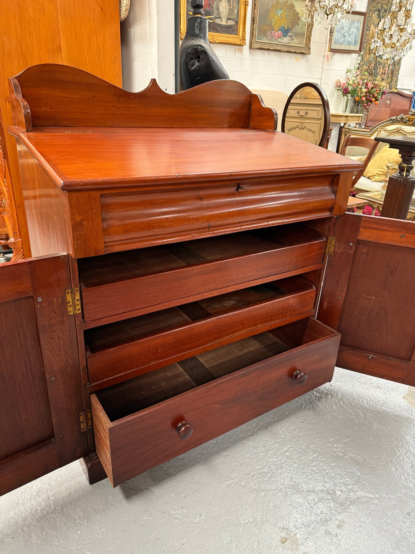 Australian Colonial Cedar Post Masters Desk