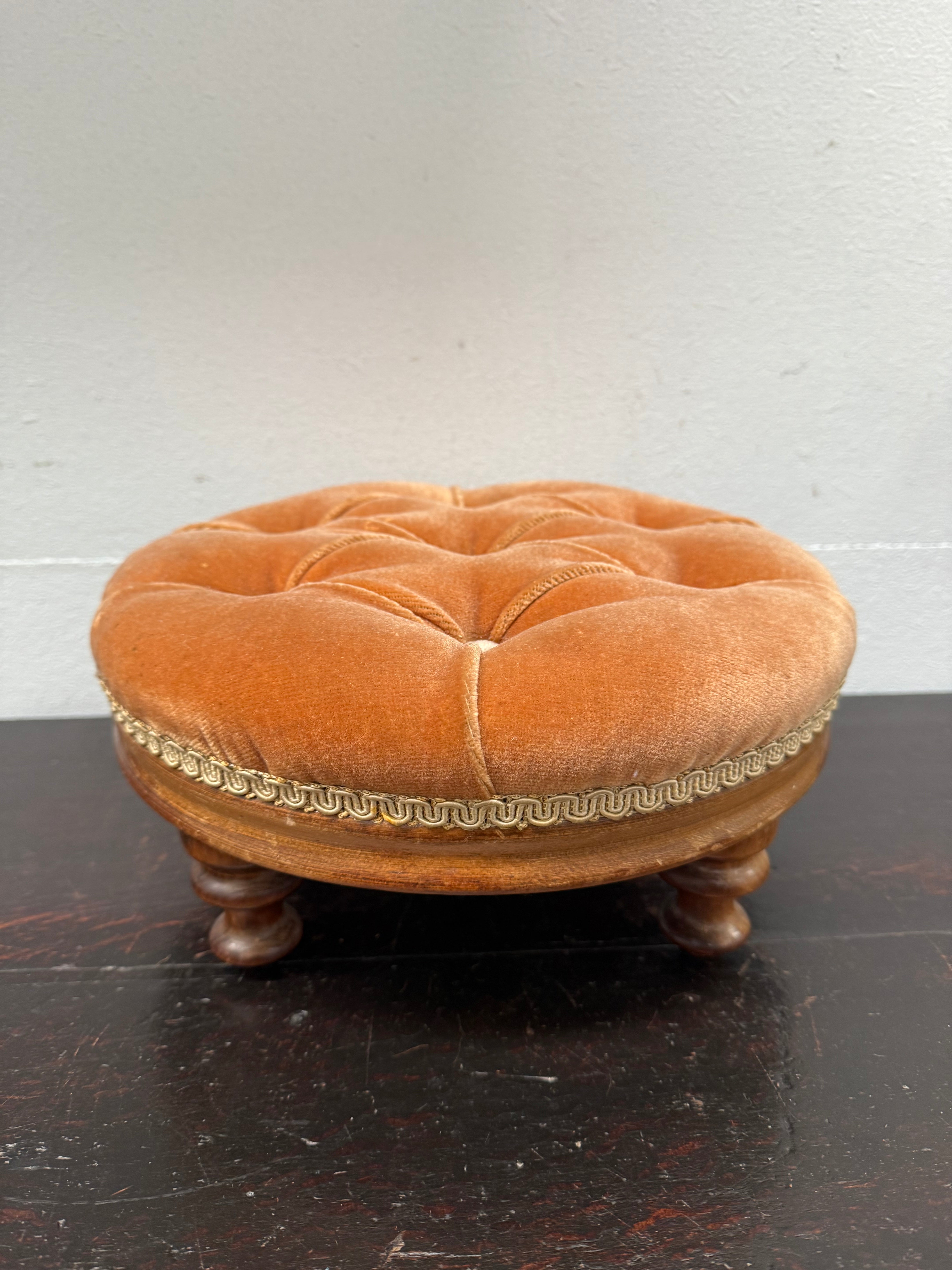 Lovely Vintage Upholstered Footstool | Antique & Vintage | Moonee Ponds Antiques | Australia Wide Delivery