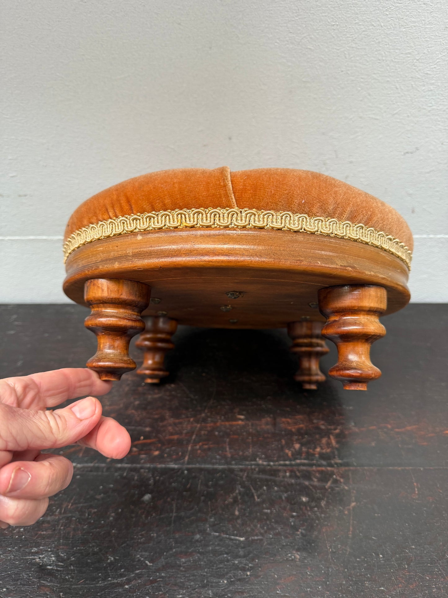 Lovely Vintage Upholstered Footstool