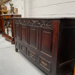 18th Century Oak Mule Trunk