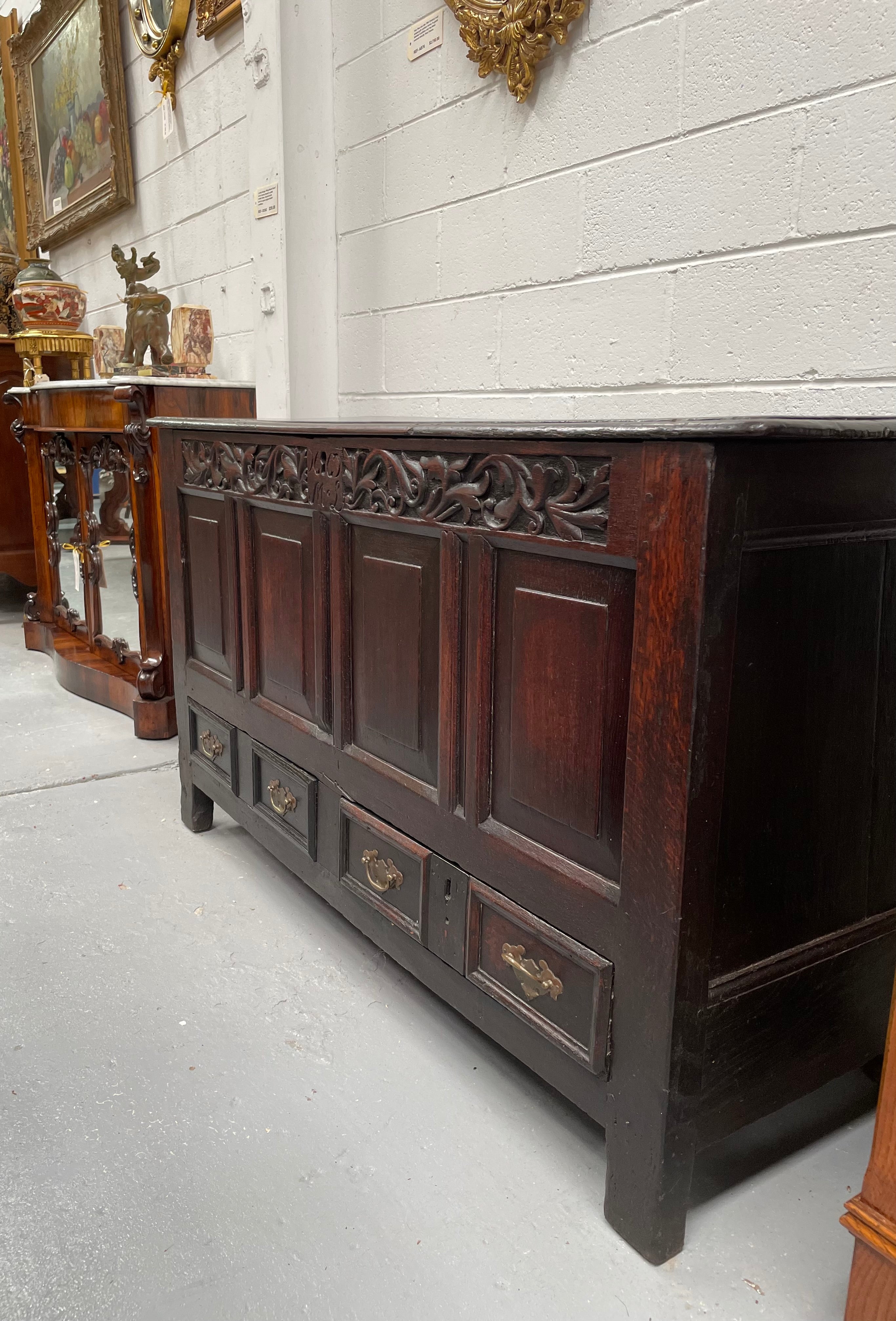 18th Century Oak Mule Trunk | Antique & Vintage | Moonee Ponds Antiques | Australia Wide Delivery