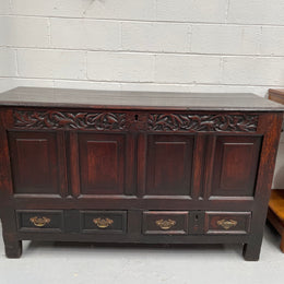 18th Century Oak Mule Trunk