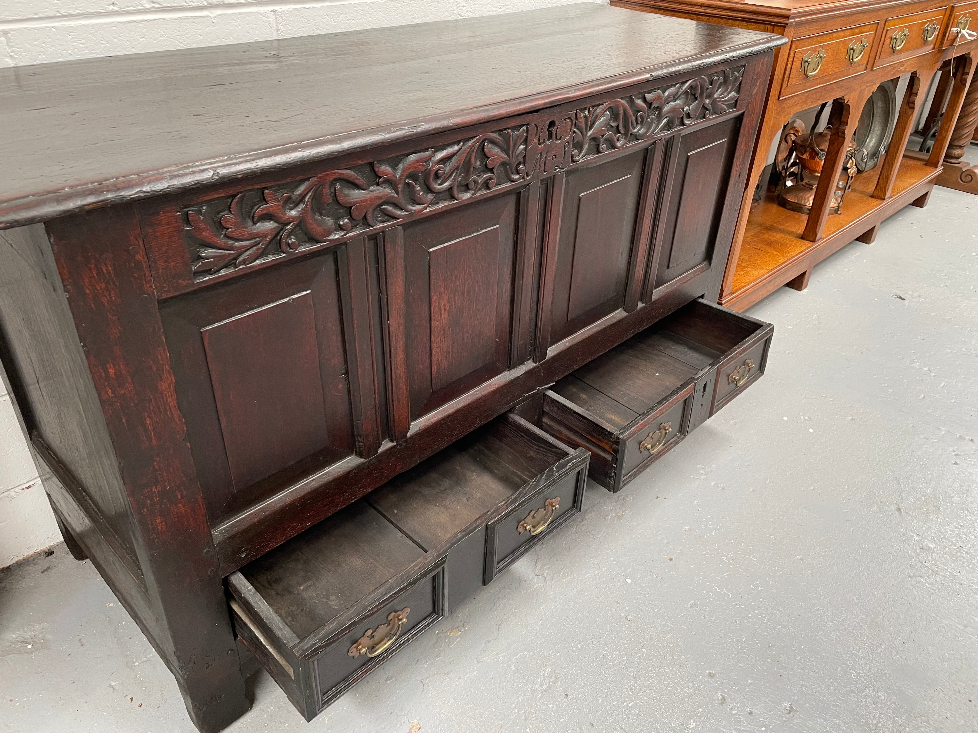 18th Century Oak Mule Trunk | Antique & Vintage | Moonee Ponds Antiques | Australia Wide Delivery