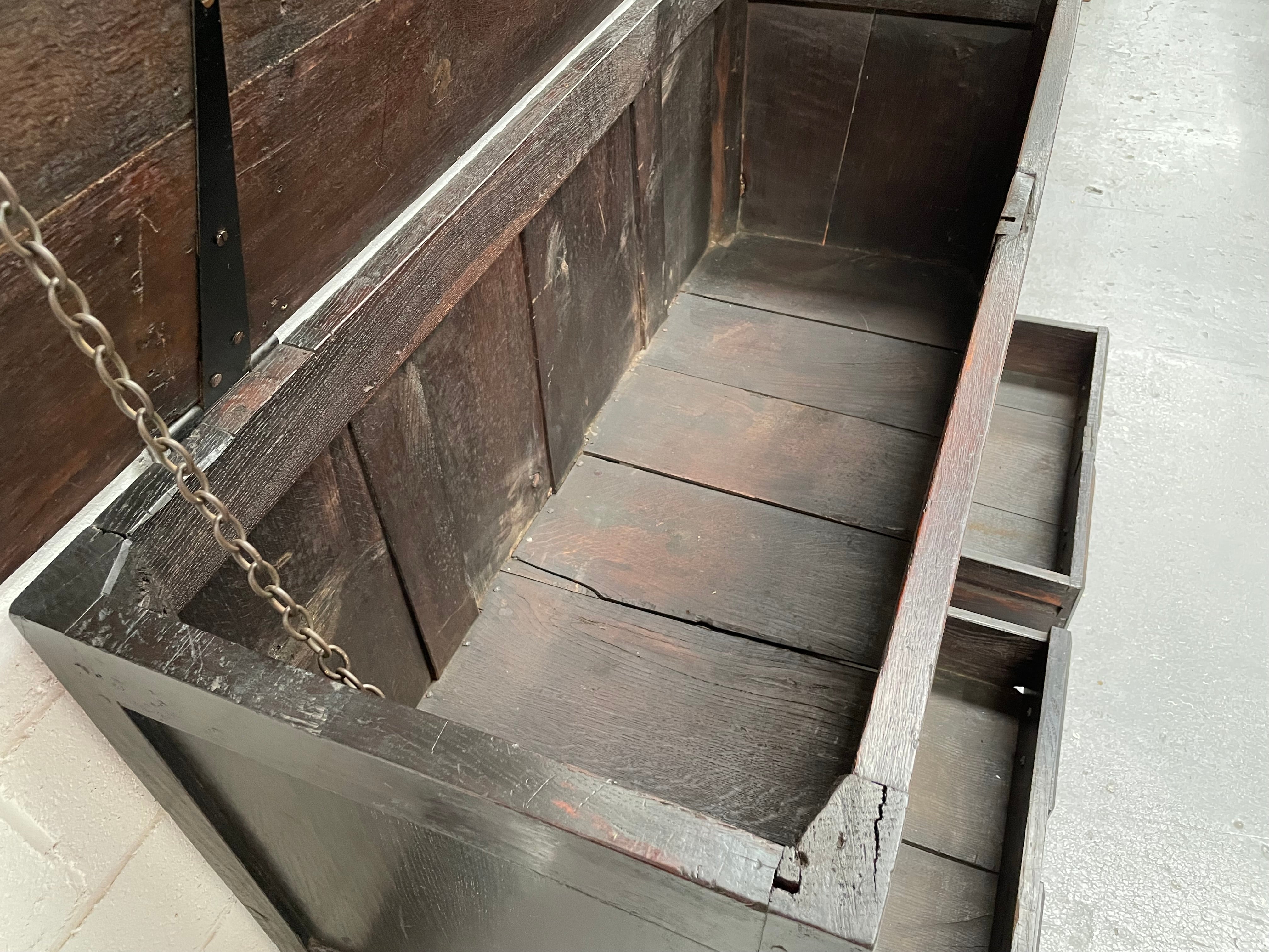 18th Century Oak Mule Trunk | Antique & Vintage | Moonee Ponds Antiques | Australia Wide Delivery