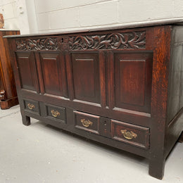 18th Century Oak Mule Trunk