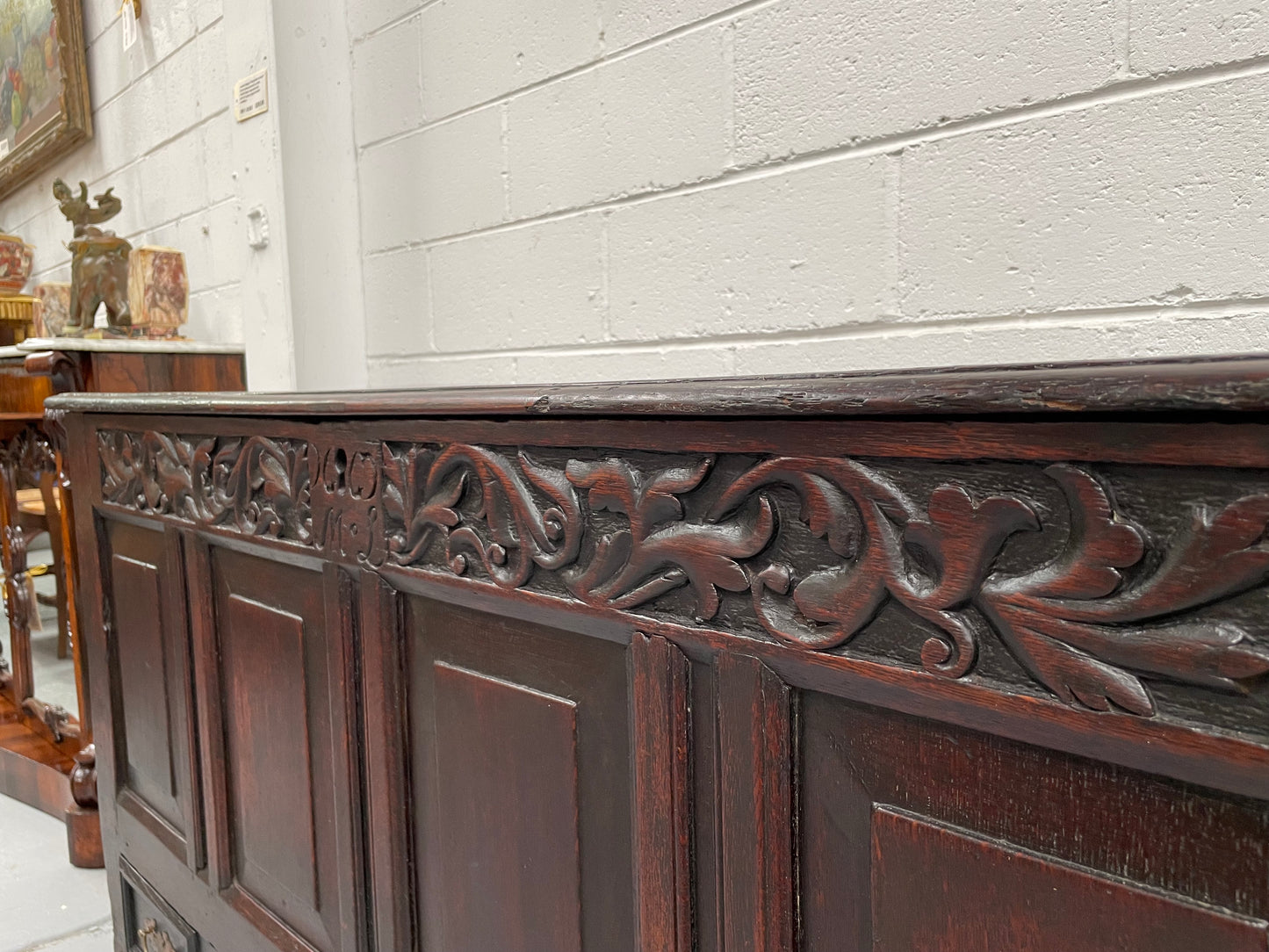 18th Century Oak Mule Trunk