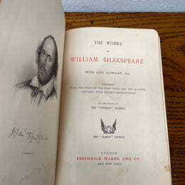 "The works of William Shakespeare" Antique Book