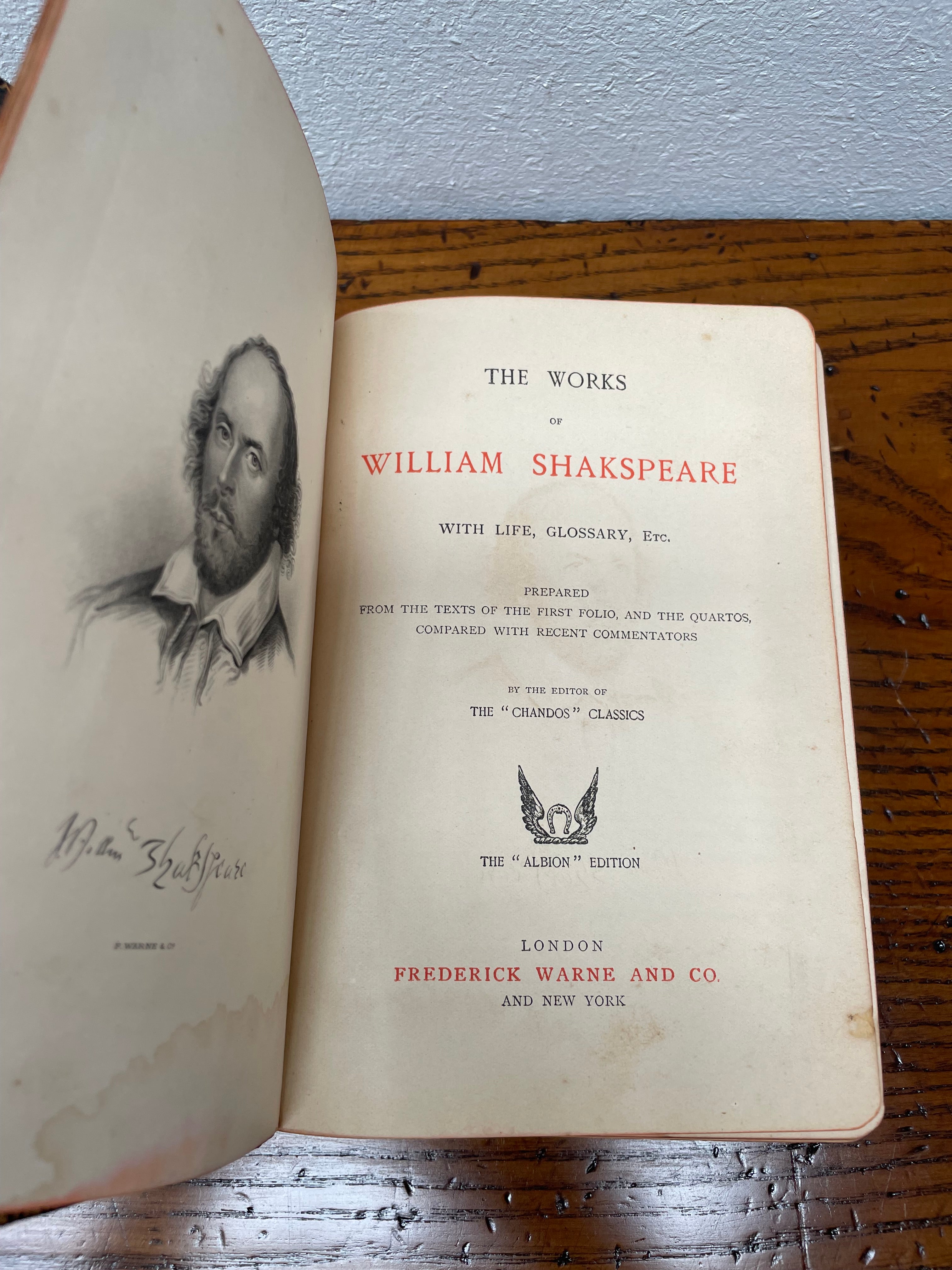 "The works of William Shakespeare" Antique Book | Antique & Vintage | Moonee Ponds Antiques | Australia Wide Delivery