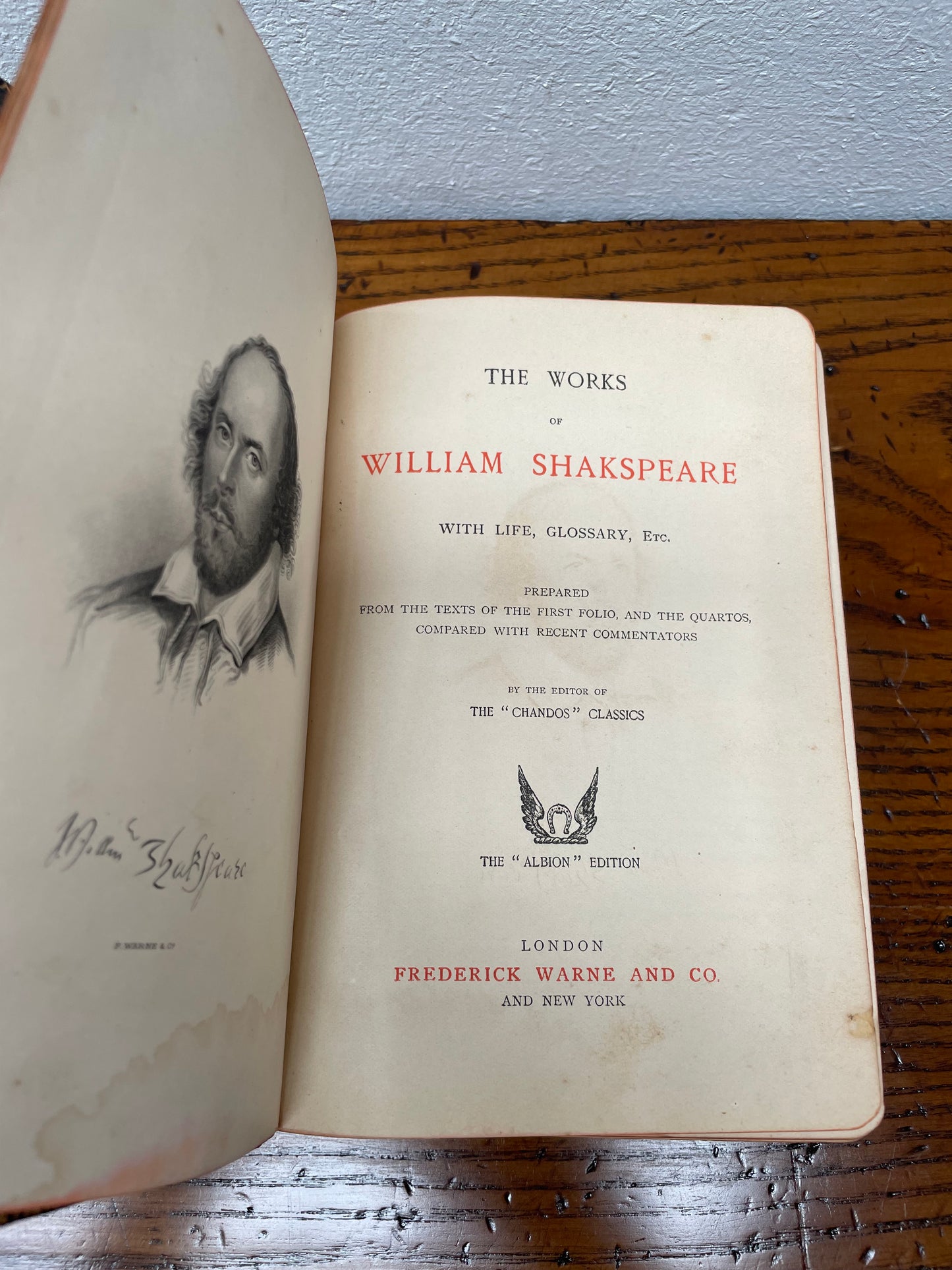 "The works of William Shakespeare" Antique Book