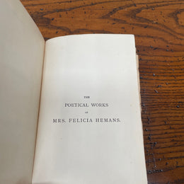 "The Poetical works of Felicia Hemans"