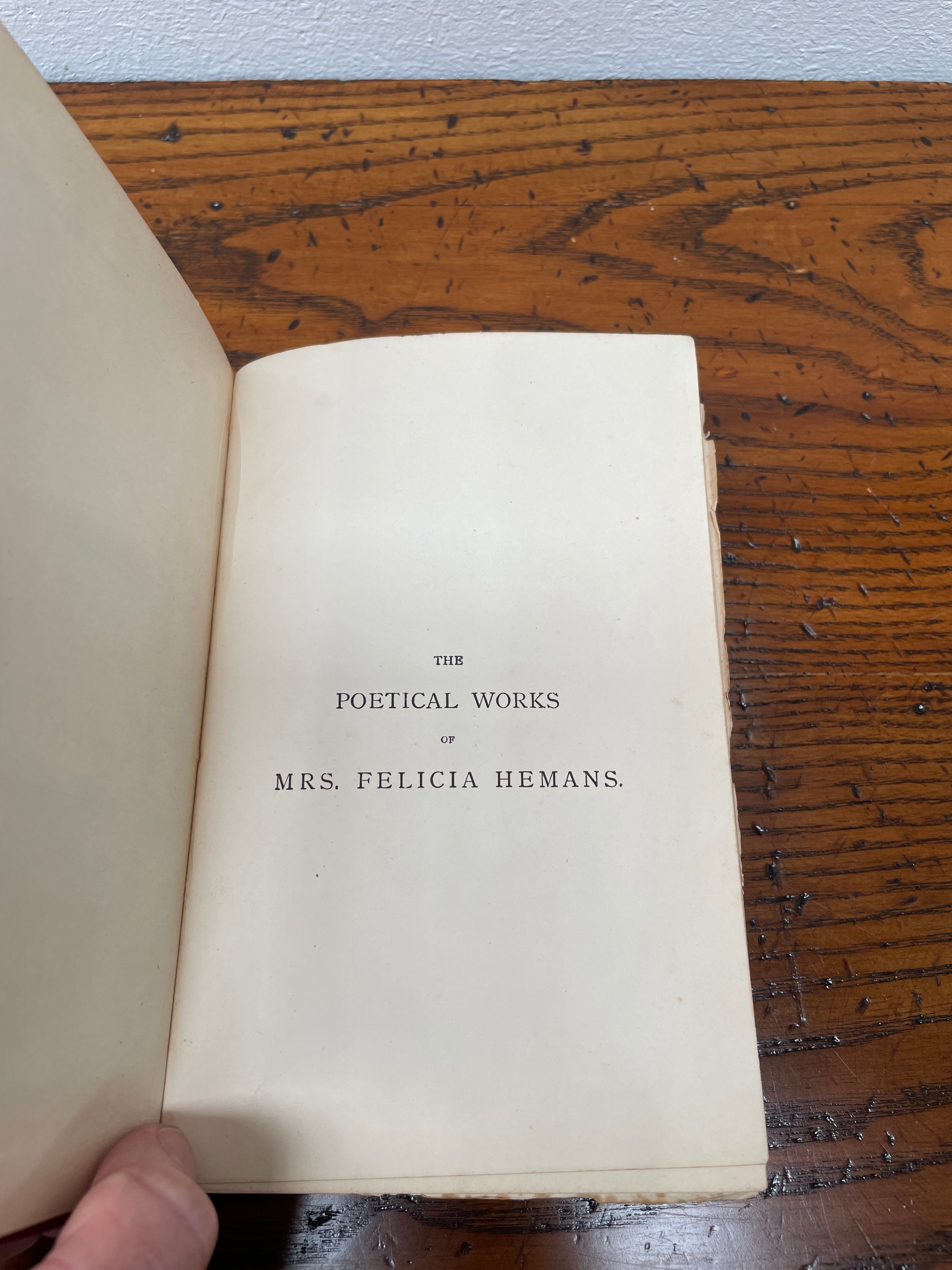 "The Poetical works of Felicia Hemans" | Antique & Vintage | Moonee Ponds Antiques | Australia Wide Delivery