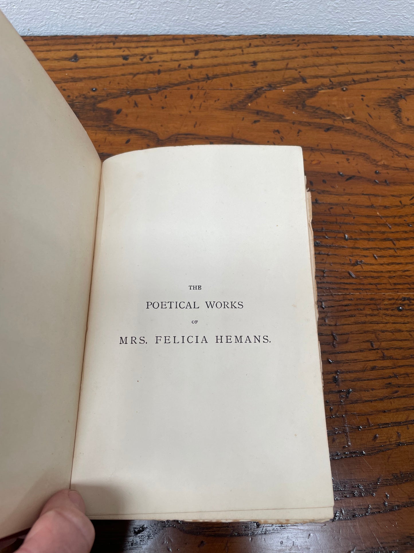 "The Poetical works of Felicia Hemans"