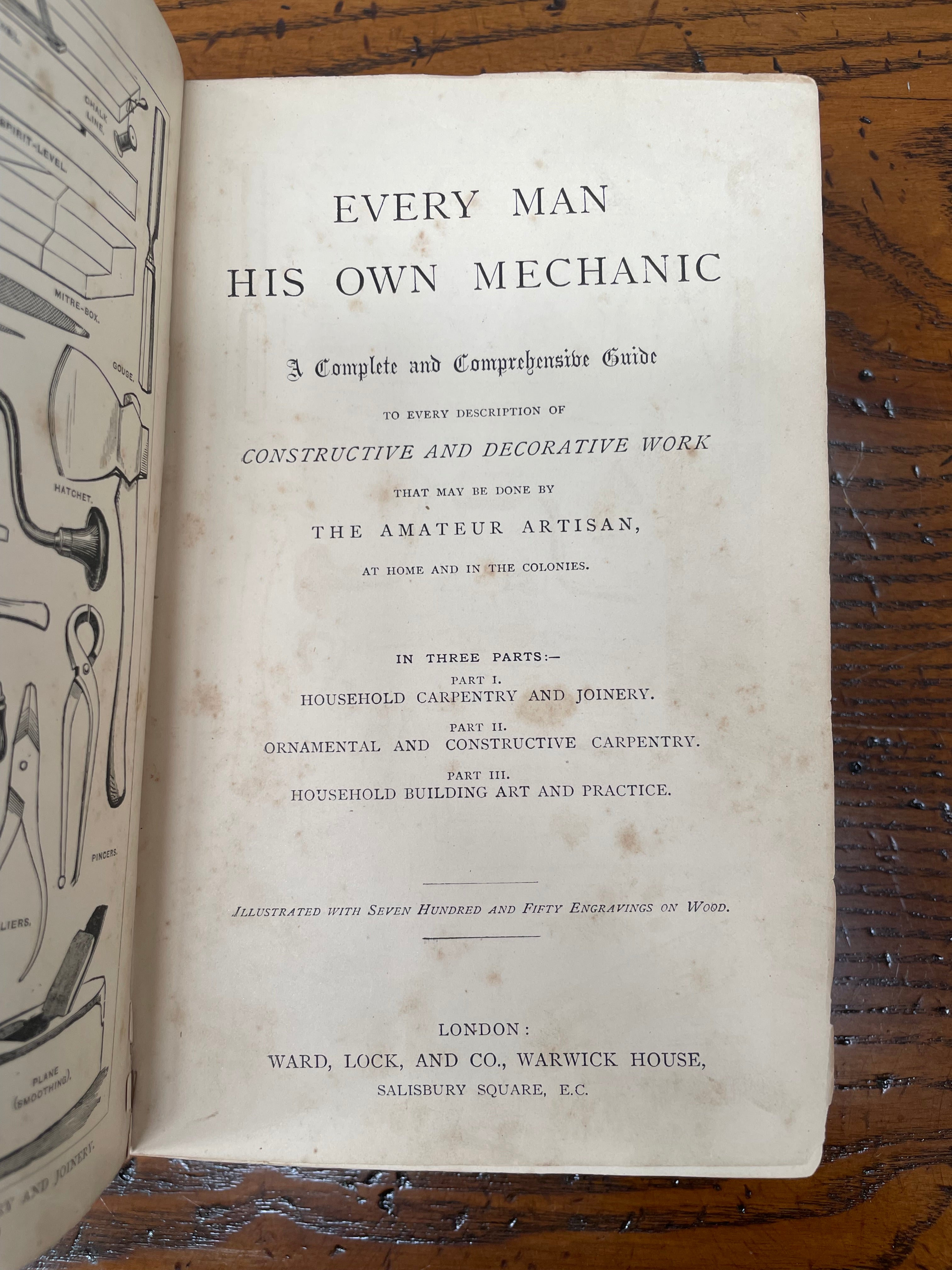 "Every Man His Own Mechanic Book" | Antique & Vintage | Moonee Ponds Antiques | Australia Wide Delivery