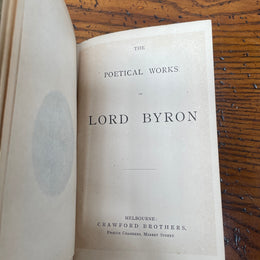 Antique book "Byron's Poetical Works" Lord Byron. Book is in good condition for age with gold edges to pages.
