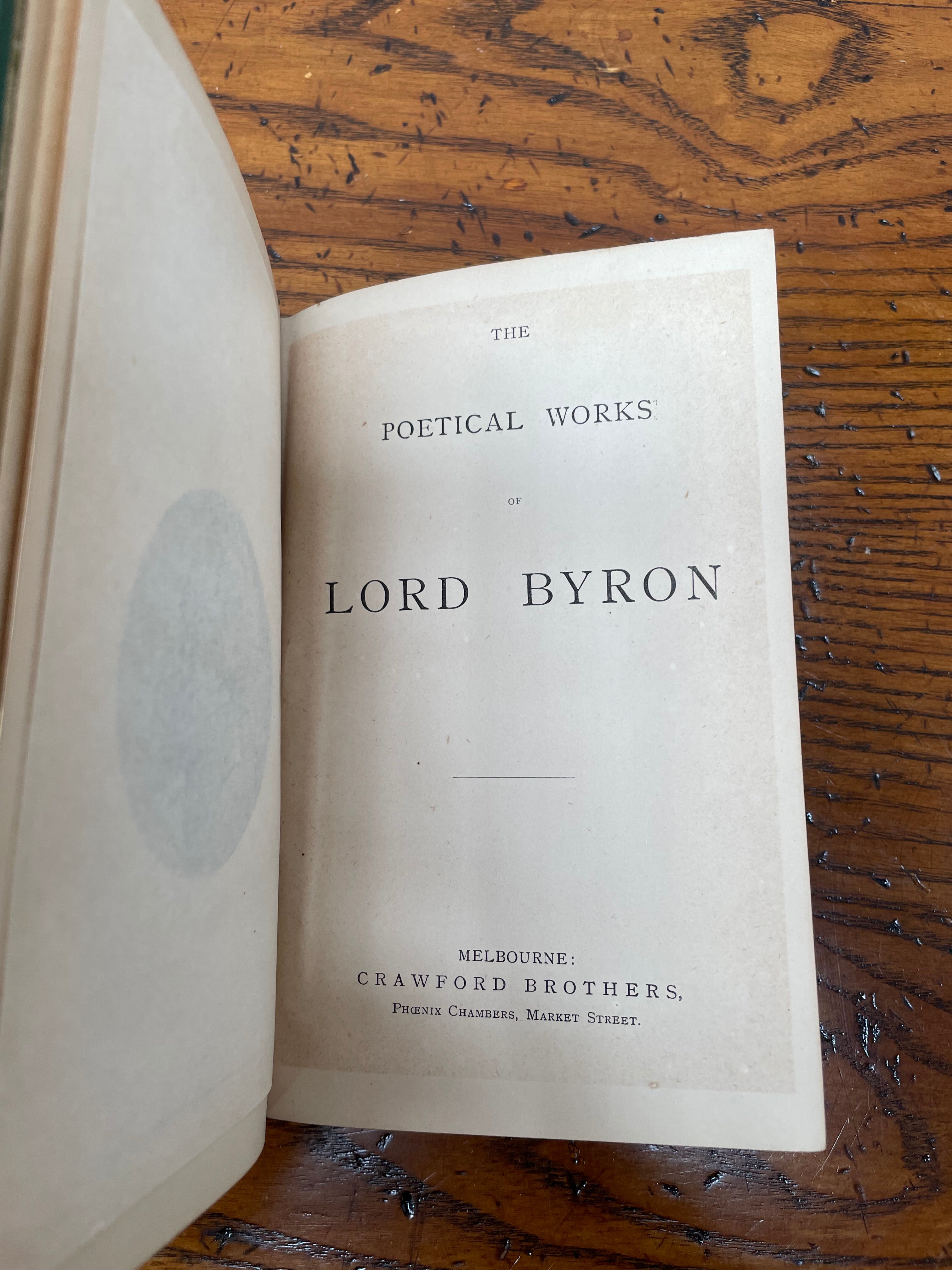 Antique Book "Byron's Poetical Works" | Antique & Vintage | Moonee Ponds Antiques | Australia Wide Delivery