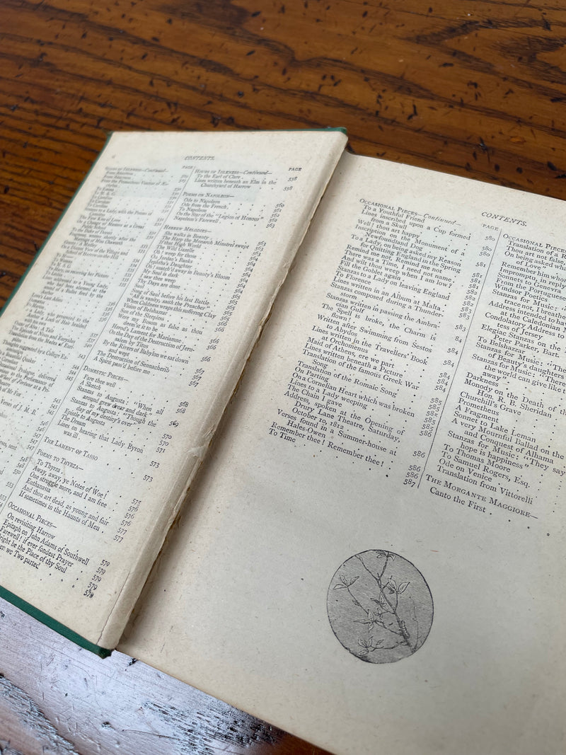 Antique book "Byron's Poetical Works" Lord Byron. Book is in good condition for age with gold edges to pages.