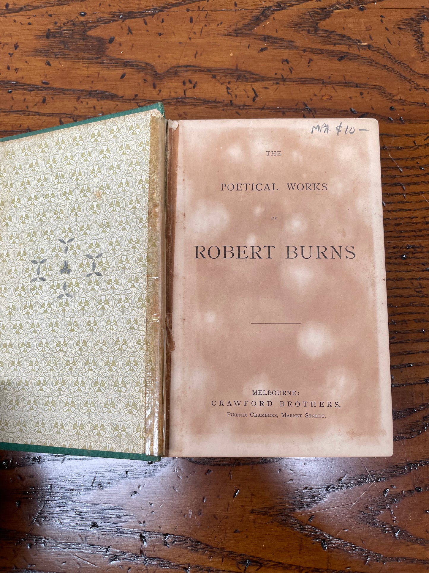 Antique Book "Burn's Poetical Works"