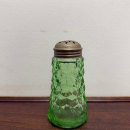 Green Depression Glass Sugar Shaker