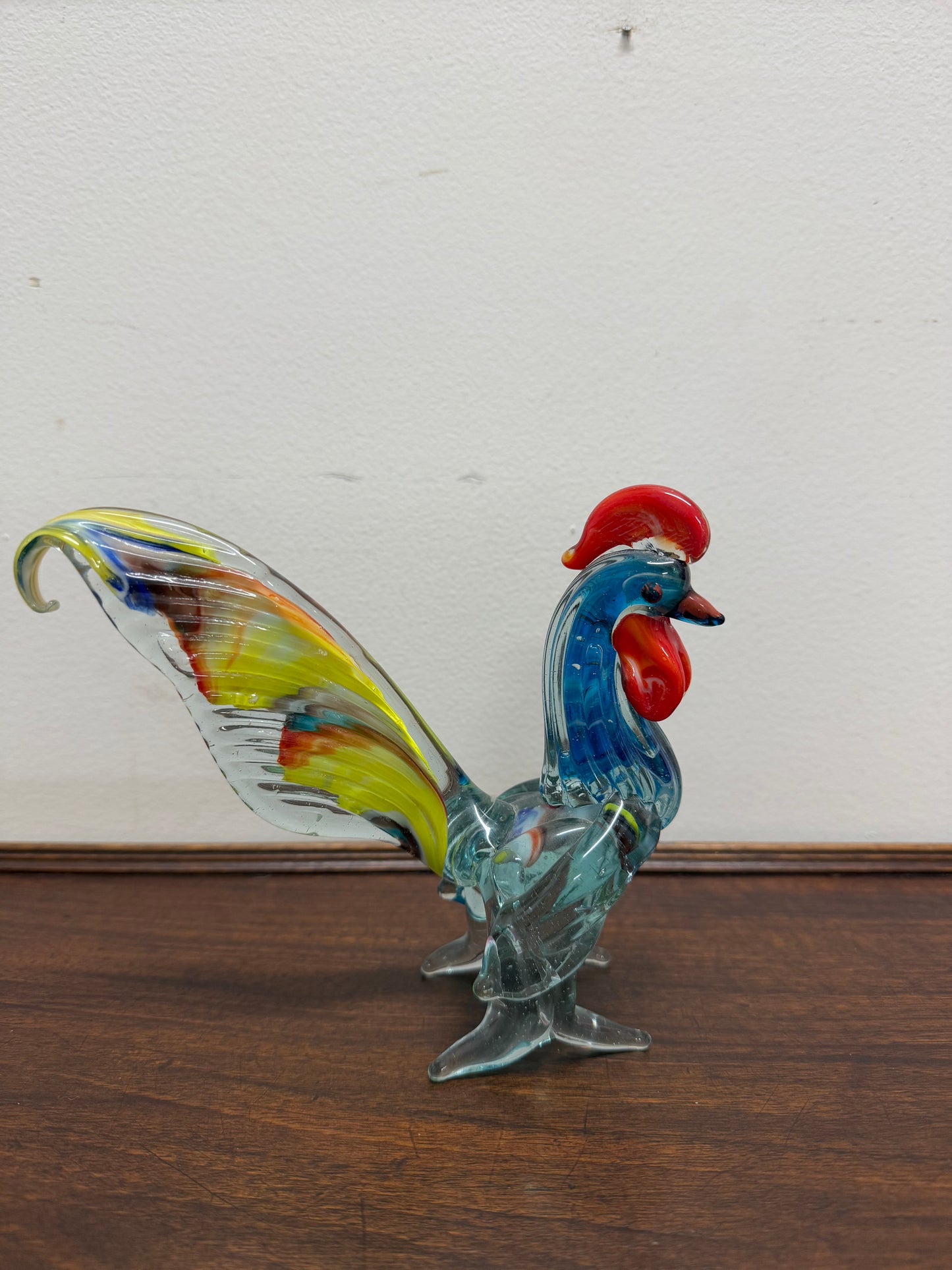 Vintage Murano Glass Multi-Coloured Rooster