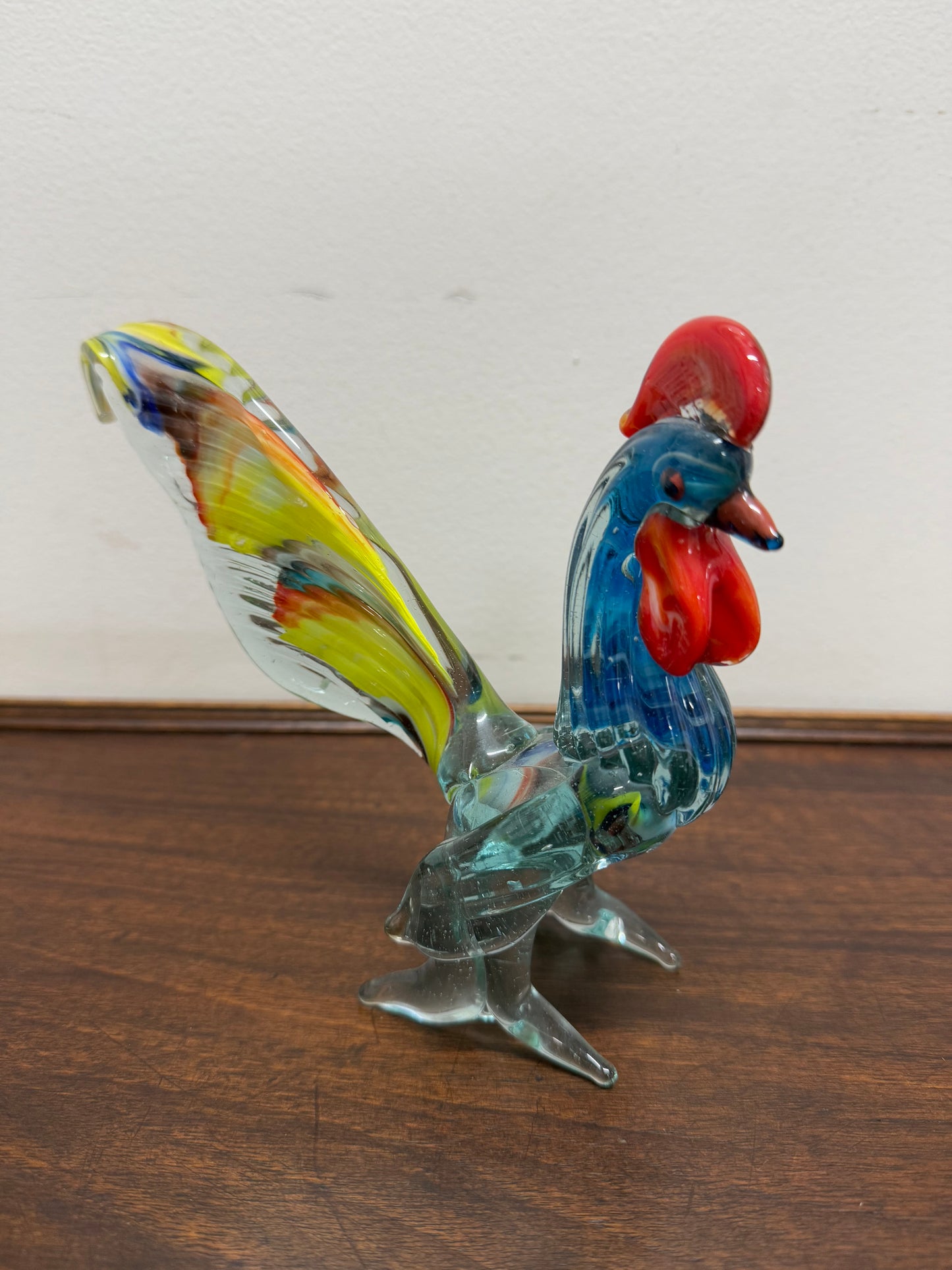 Vintage Murano Glass Multi-Coloured Rooster