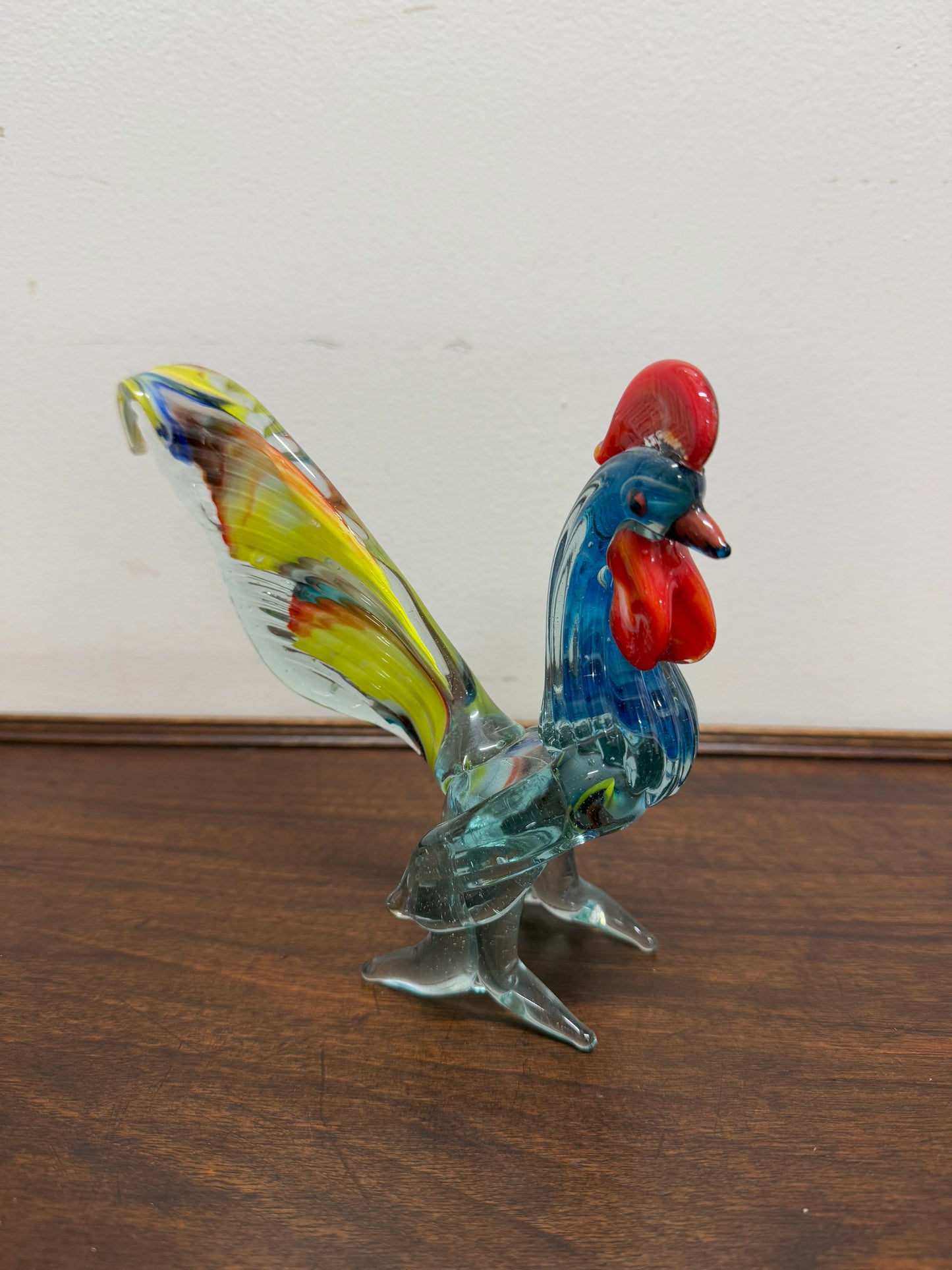 Vintage Murano Glass Multi-Coloured Rooster