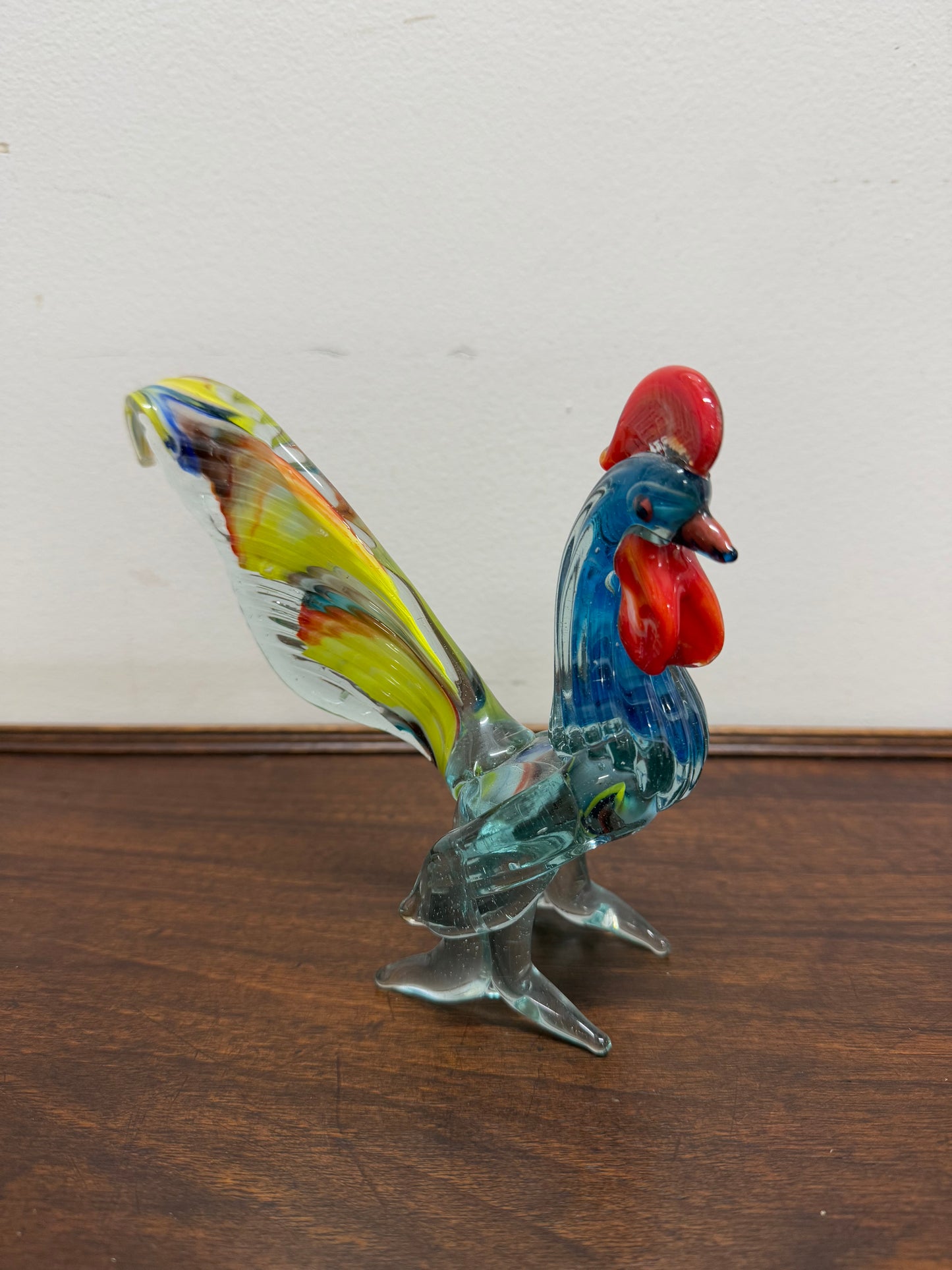 Vintage Murano Glass Multi-Coloured Rooster