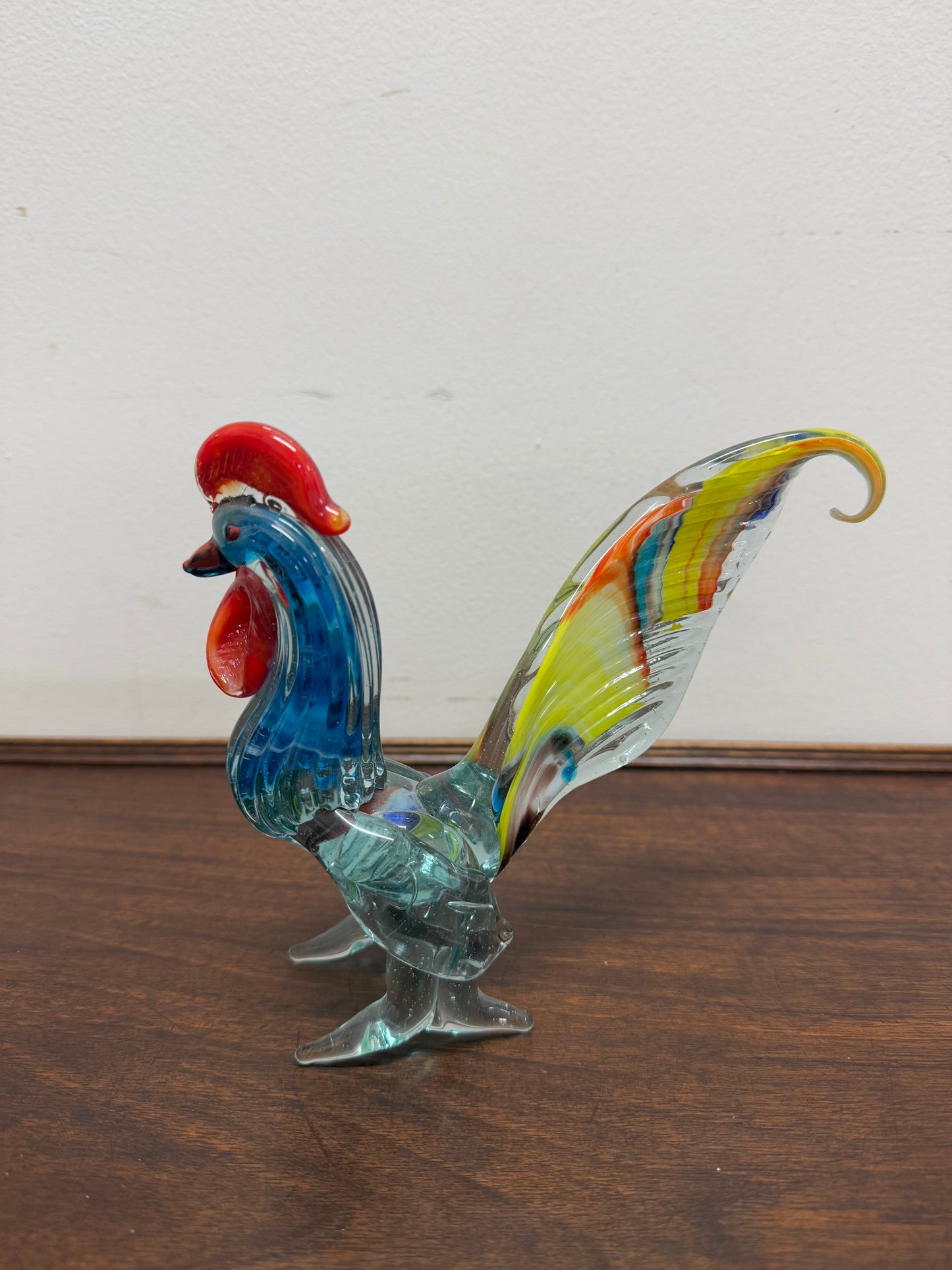 Vintage Murano Glass Multi-Coloured Rooster