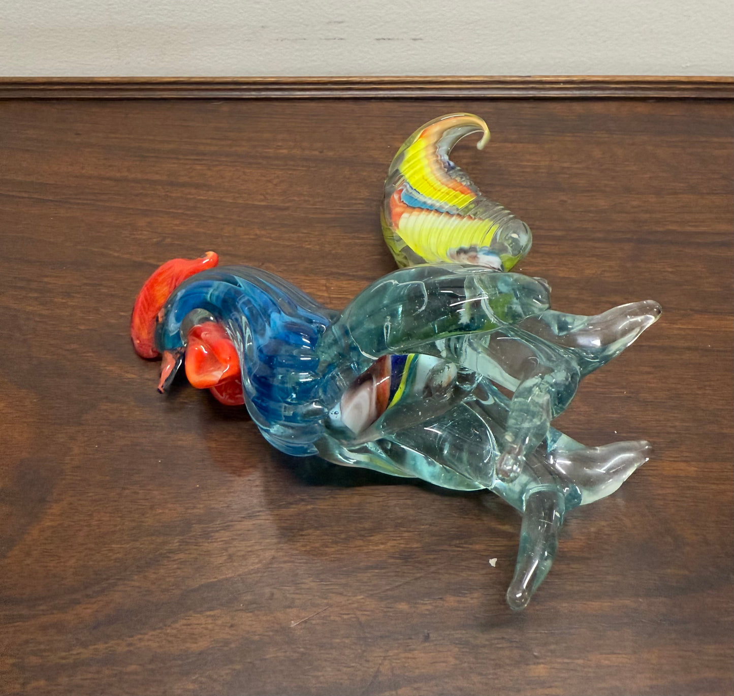 Vintage Murano Glass Multi-Coloured Rooster