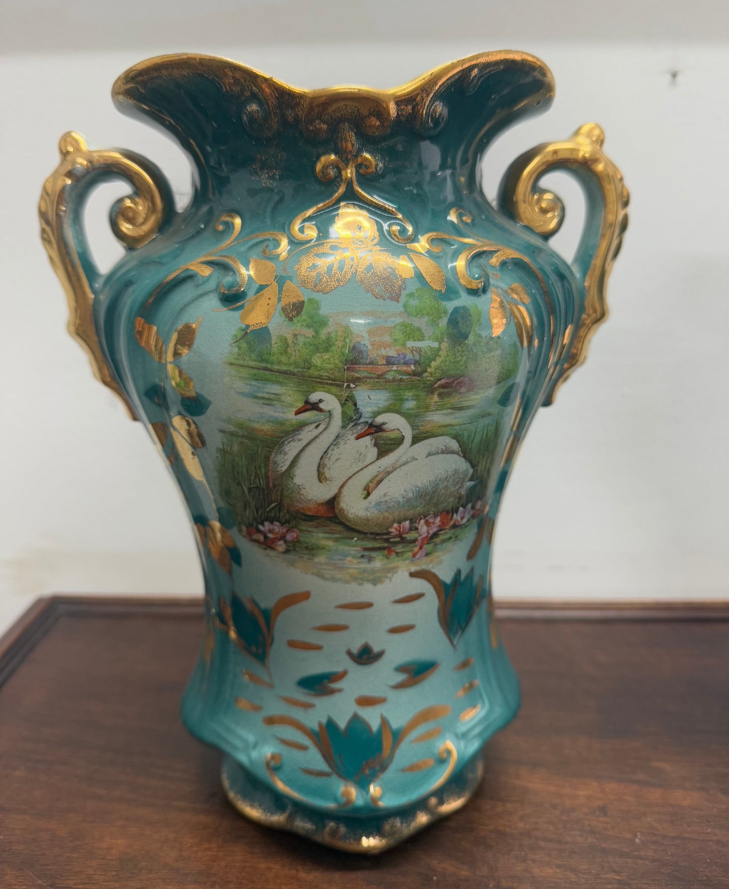 Vintage Pair of Hand Painted Vases