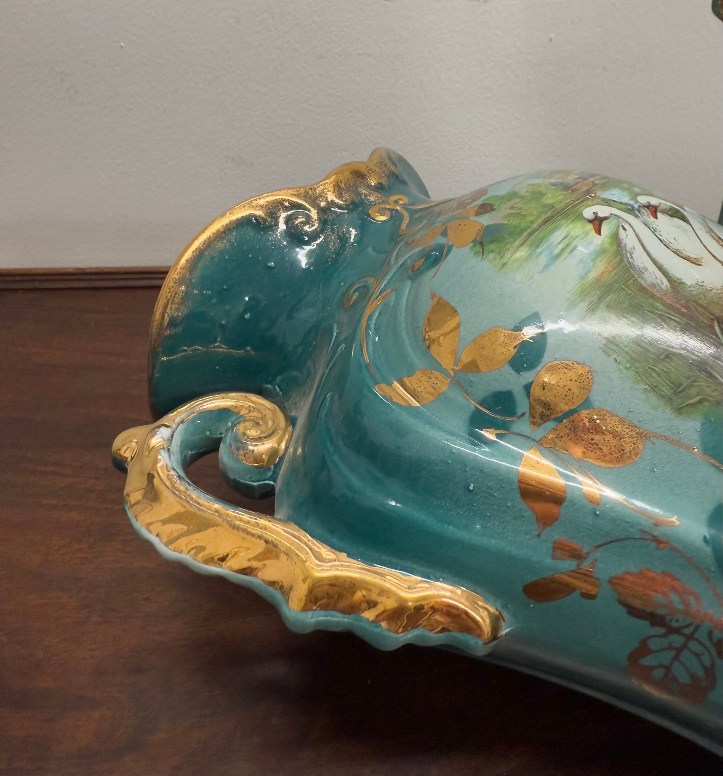 Vintage Pair of Hand Painted Vases