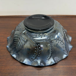 Vintage Crown Crystal Australian Carnival Glass Swan Master Bowl