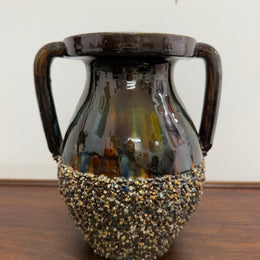 Antique French Majolica Handled Vase