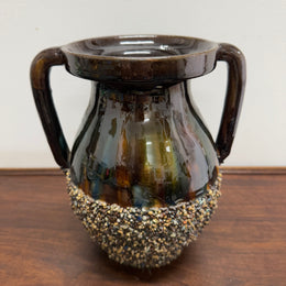 Antique French Majolica Handled Vase