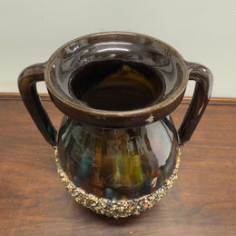 Antique French Majolica Handled Vase