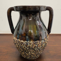 Antique French Majolica Handled Vase