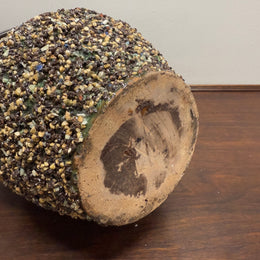 Antique French Majolica Handled Vase